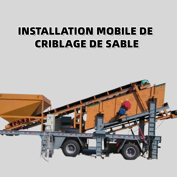 installation de criblage mobile de 50 à 80 tonnes par heure