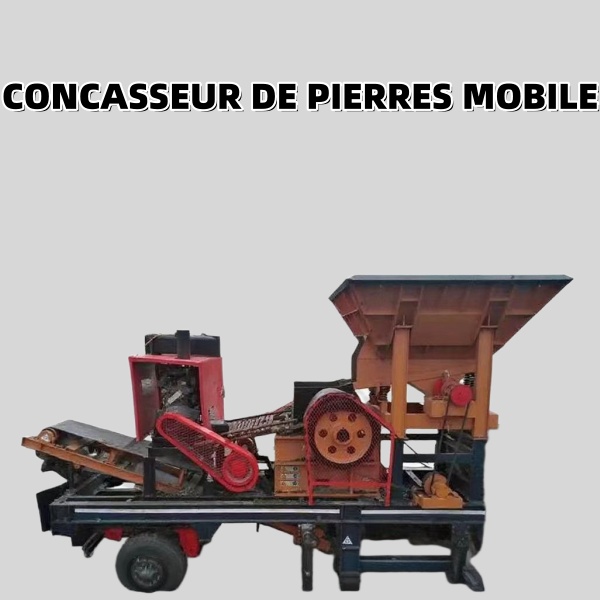 installation mobile de concassage et de criblage d'une capacité de 30 à 60 tonnes par heure