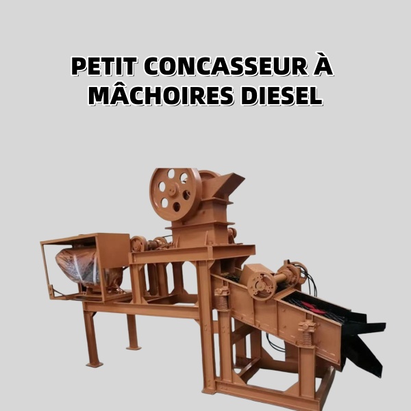 Machine de concassage et de criblage diesel DS1525 de 1 à 3 tonnes par heure